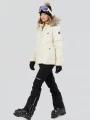 Fundango Elyra Fur Padded Jacket damski kurtka narciarska biały 1