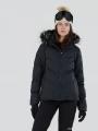 Fundango Elyra Fur Padded Jacket damski pikowana kurtka narciarska czarny 1
